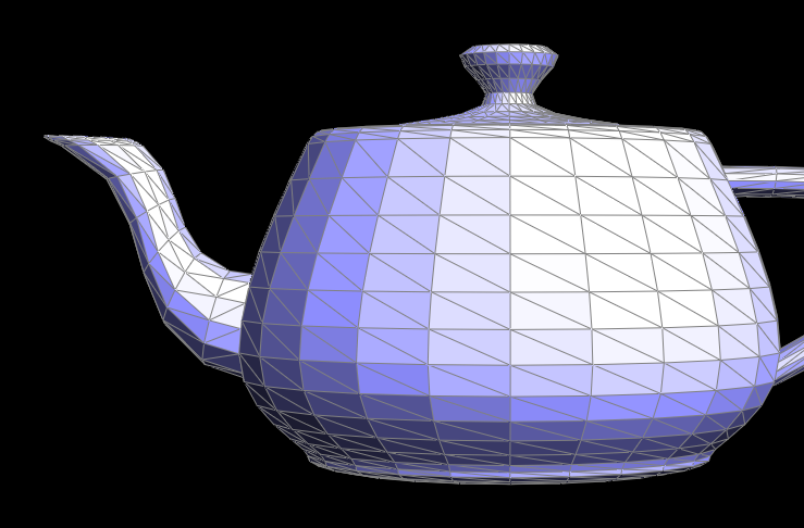 teapot.dae with flat shading
