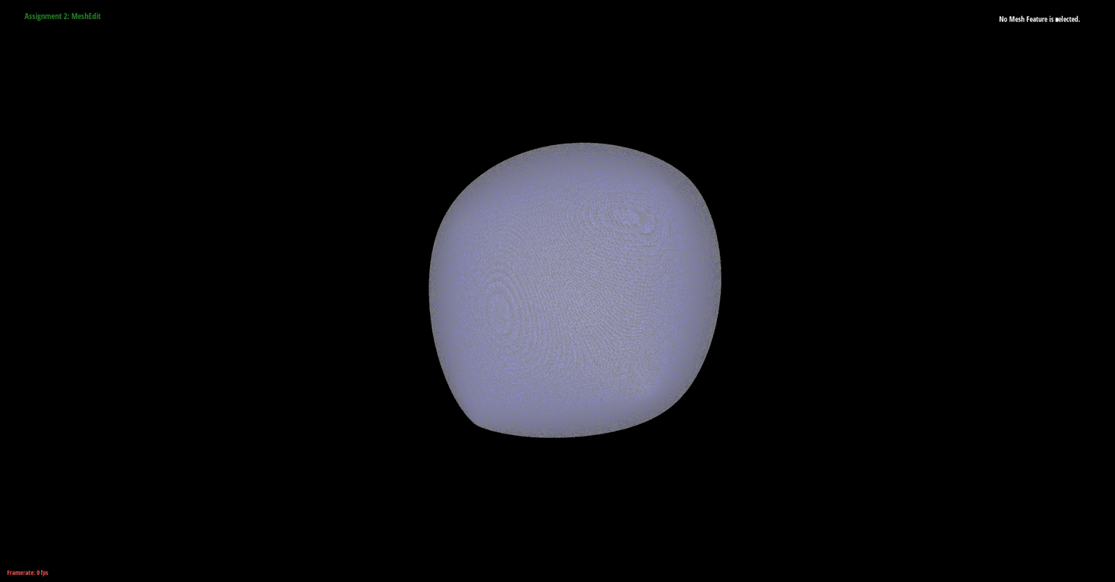 Cube subdivided into a lopsided blob