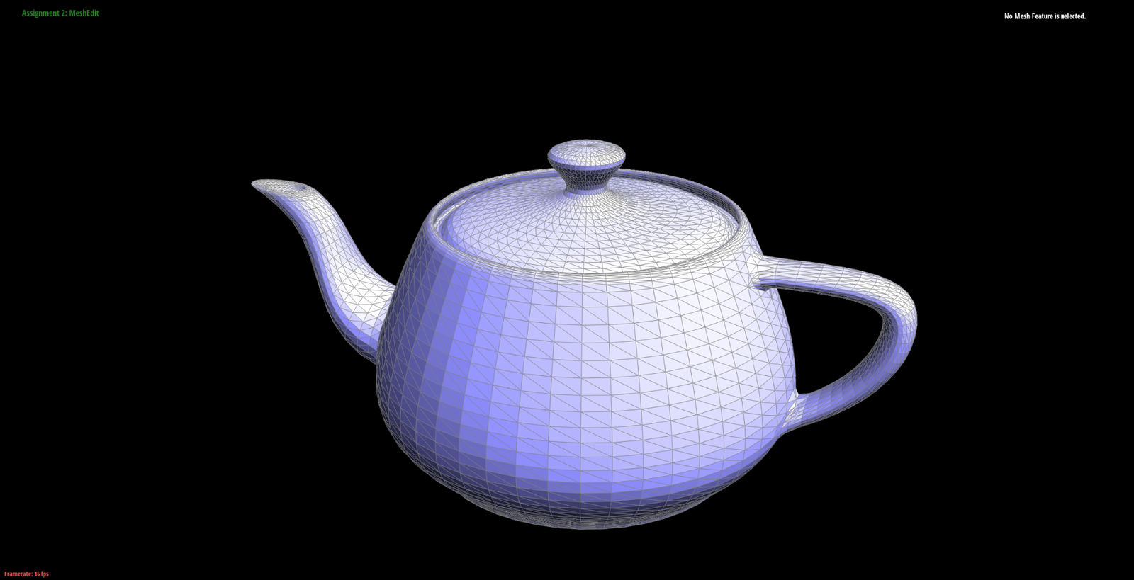 Teapot after one level of subdivision